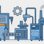 Infographic máy sấy khí làm lạnh gió 1130 SCFM: hướng dẫn lắp đặt, đấu ống/điện, mẹo tiết kiệm năng lượng và checklist bảo trì định kỳ.